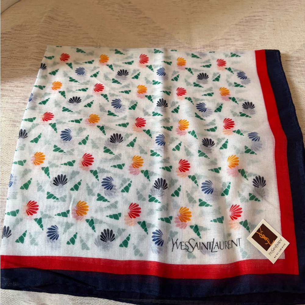 Yves Saint Laurent Multicolor Patterned Scarf